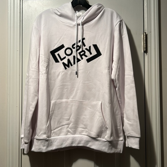 🔥NWOT Unisex White Black Logo Sweatshirt Hoodie Size XXL - Picture 2 of 16